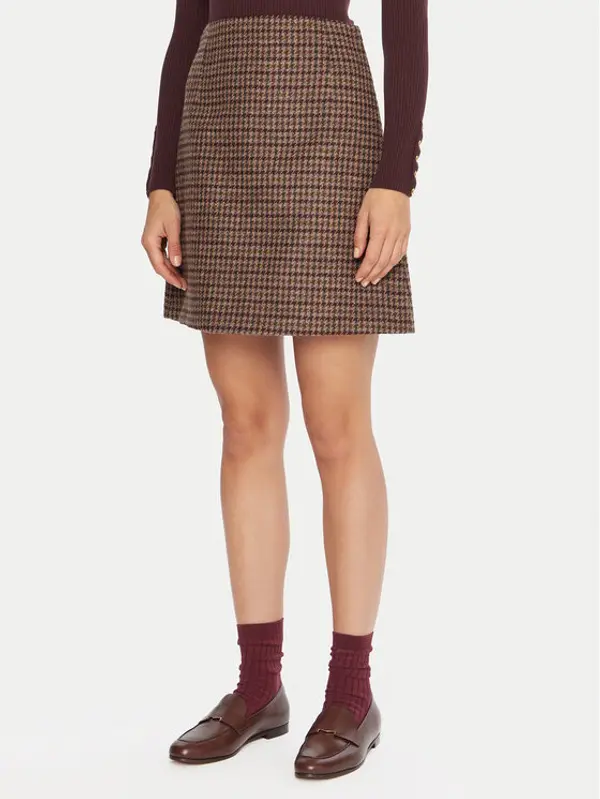 Weekend Max Mara Weekend Max Mara Trapez suknja Vata 2525106072 Smeđa Regular Fit