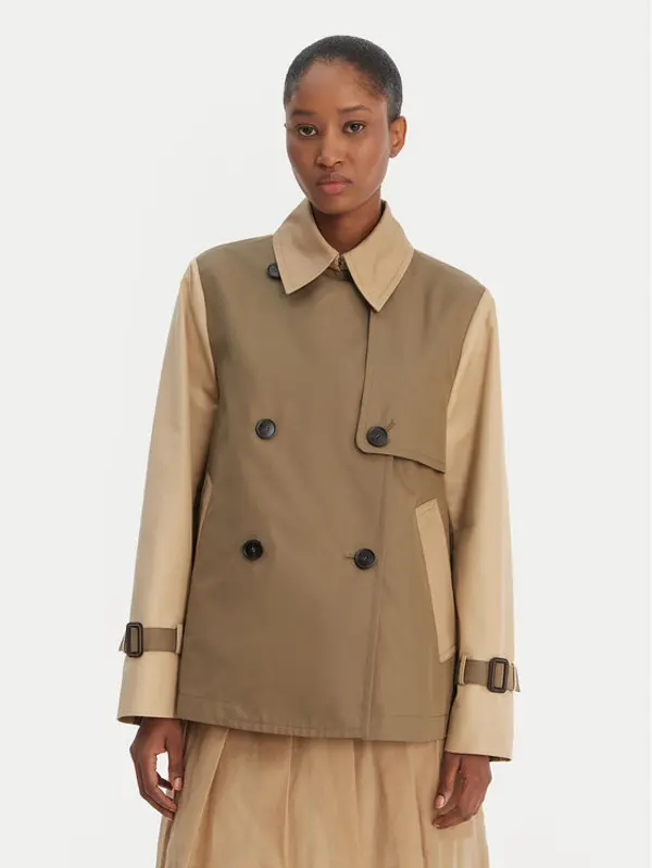 Weekend Max Mara Weekend Max Mara Trench Biglia 2615021051 Zelena Relaxed Fit