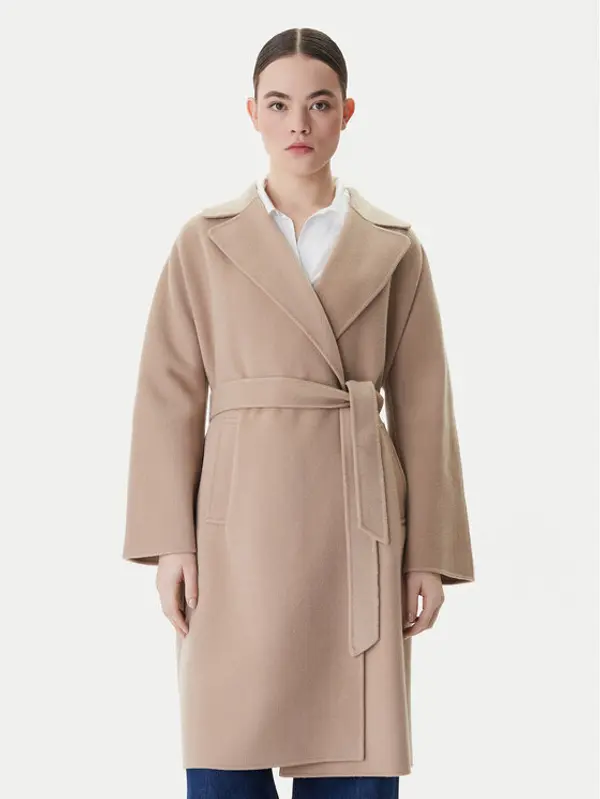 Weekend Max Mara Weekend Max Mara Vuneni kaput Civada 2615011011 Bež Regular Fit