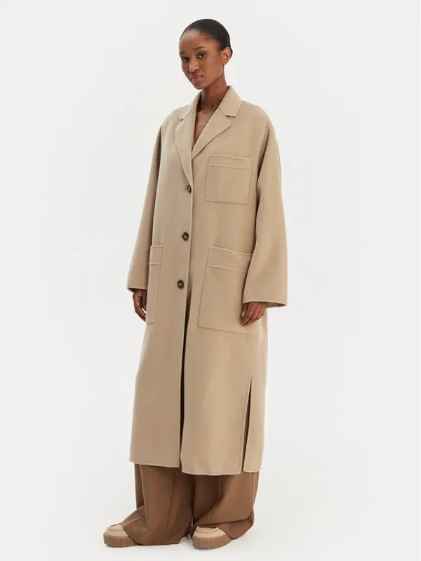 Weekend Max Mara Weekend Max Mara Vuneni kaput Galosce 2615011021 Bež Relaxed Fit
