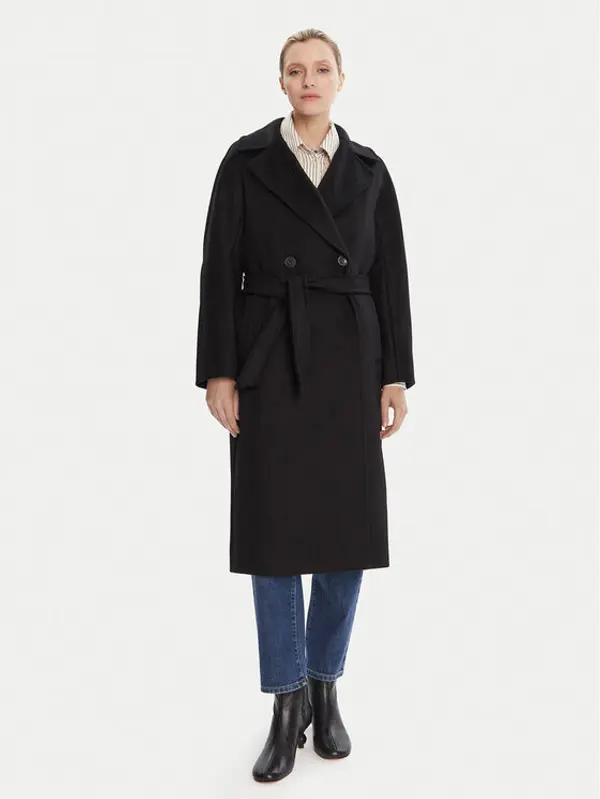 Weekend Max Mara Weekend Max Mara Vuneni kaput Resina 2525016031 Crna Regular Fit