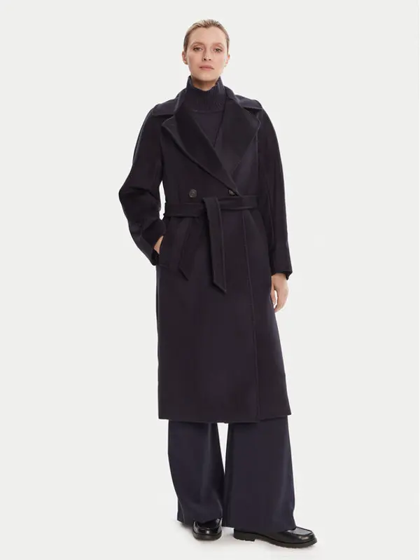 Weekend Max Mara Weekend Max Mara Vuneni kaput Resina 2525016031 Tamnoplava Regular Fit