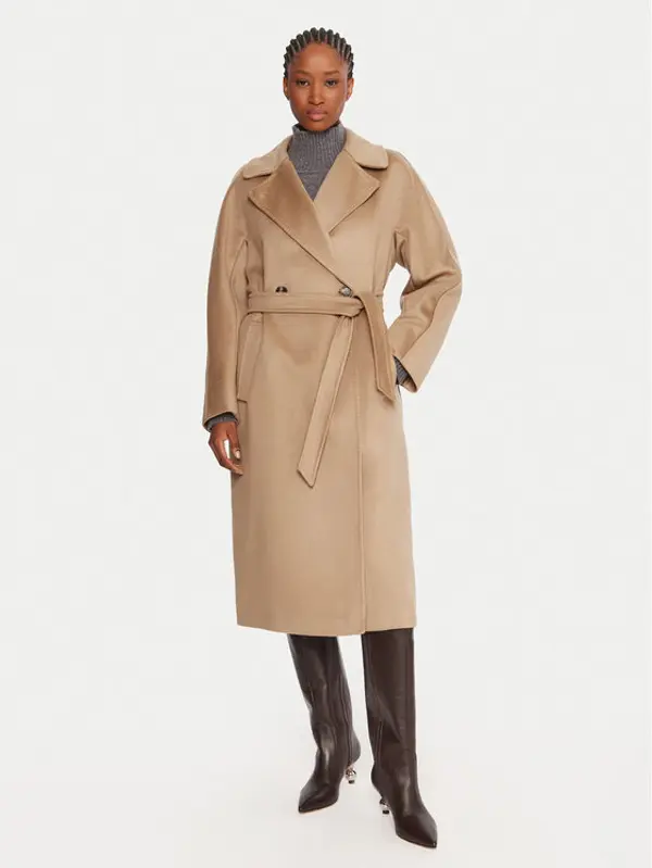 Weekend Max Mara Weekend Max Mara Vuneni kaput Resina 2525016102 Bež Regular Fit