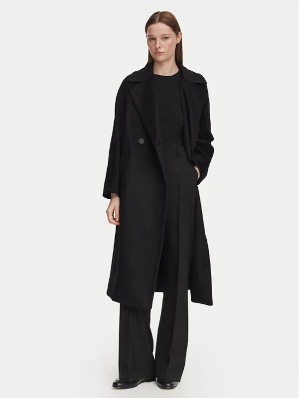 Weekend Max Mara Weekend Max Mara Vuneni kaput Resina 2625016021 Crna Regular Fit