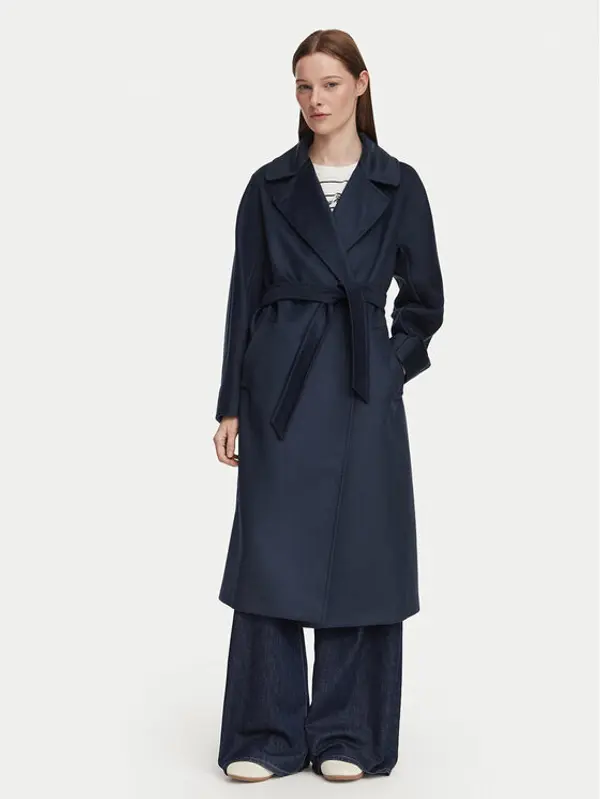 Weekend Max Mara Weekend Max Mara Vuneni kaput Resina 2625016021 Tamnoplava Regular Fit