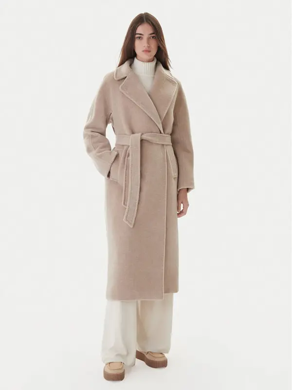 Weekend Max Mara Weekend Max Mara Vuneni kaput Tempera 2525016082 Bež Regular Fit