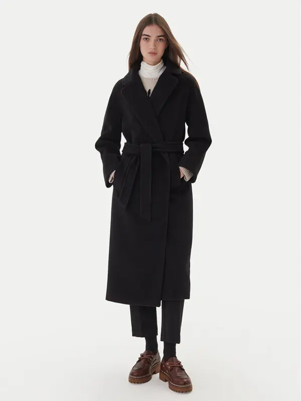 Weekend Max Mara Weekend Max Mara Vuneni kaput Tempera 2525016082 Crna Regular Fit