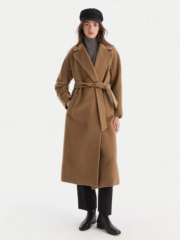 Weekend Max Mara Weekend Max Mara Vuneni kaput Tempera 2525016082 Smeđa Regular Fit