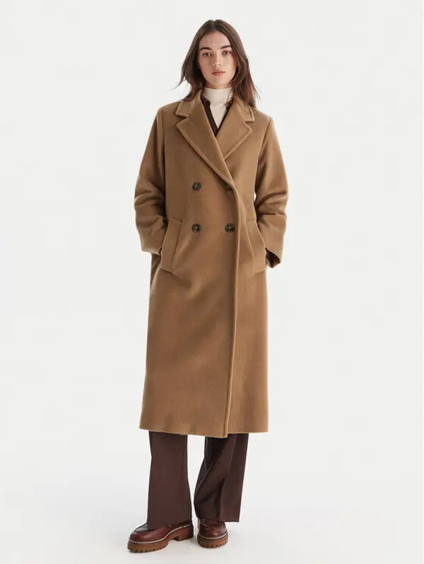 Weekend Max Mara Weekend Max Mara Vuneni kaput Zufolo 2525016092 Smeđa Regular Fit