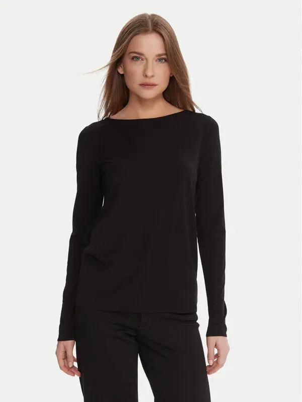 Wolford Wolford Majica 53336 Crna Slim Fit
