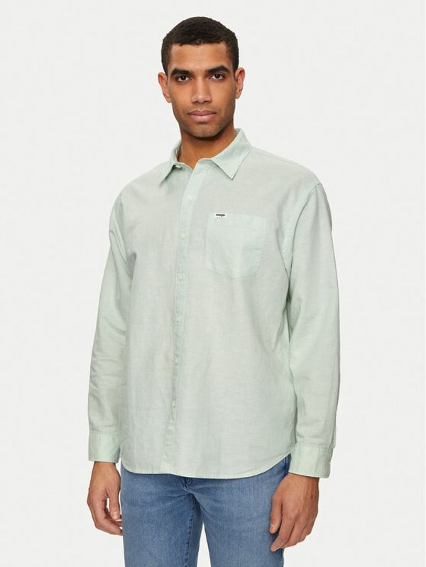 Wrangler Wrangler Košulja W5D6LOX6U 112330800 Tirkizna Relaxed Fit