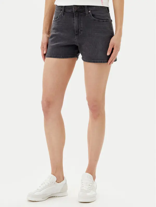 Wrangler Wrangler Kratke traperice Cowboy 112362695 Crna Relaxed Fit