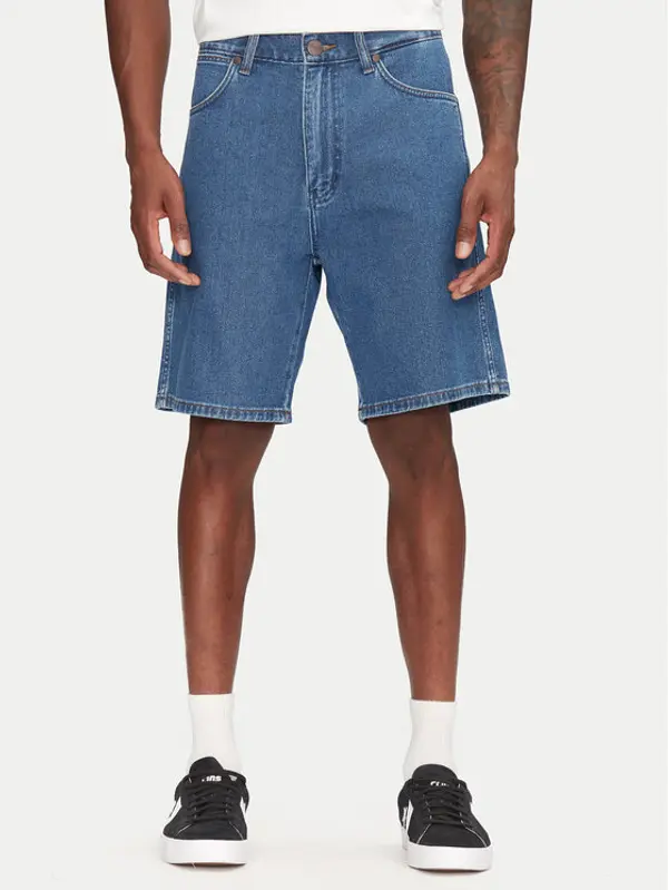 Wrangler Wrangler Kratke traperice Frontier 112362493 Plava Relaxed Fit