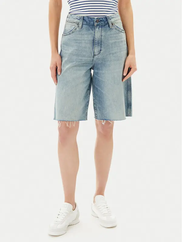 Wrangler Wrangler Kratke traperice Jort 112362710 Plava Relaxed Fit