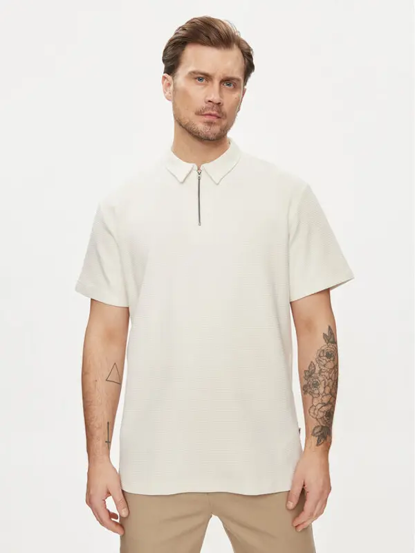 Wrangler Wrangler Polo Rugby 112350413 Écru Relaxed Fit