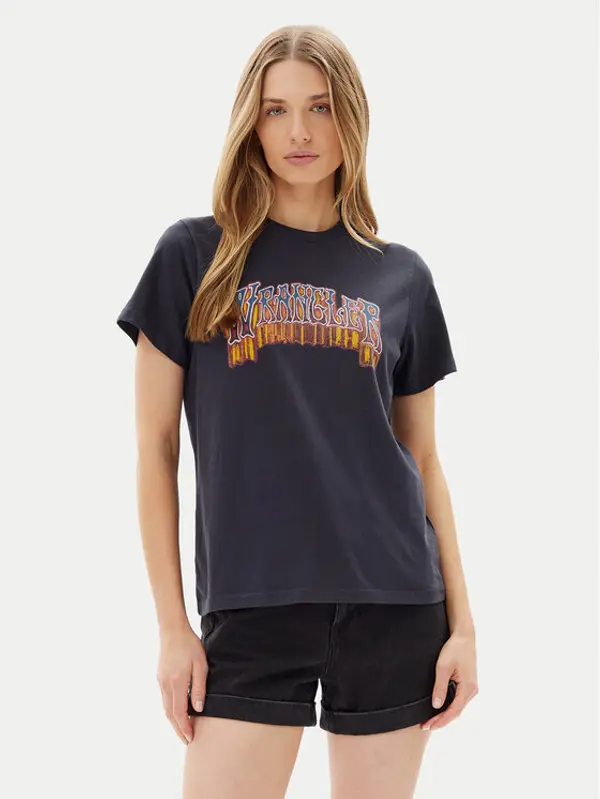 Wrangler Wrangler T-shirt Graphic 112362783 Crna Regular Fit