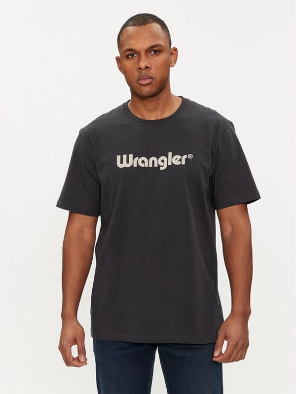 Wrangler Wrangler T-shirt Logo 112350526 Crna Regular Fit