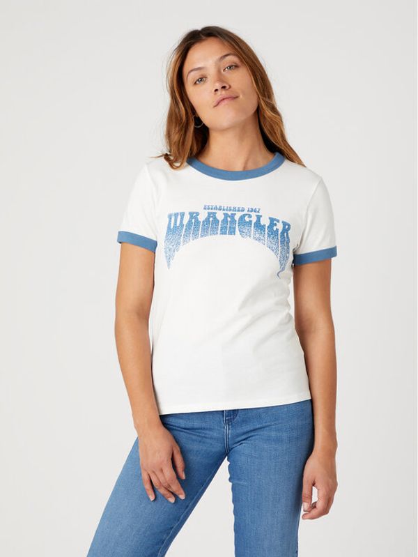 Wrangler Wrangler T-shirt Ringer W7N0EEW02 112331996 112331996 Bijela Regular Fit