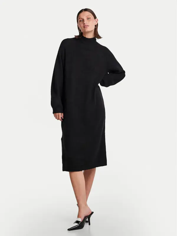 YAS YAS Džemper haljina Balis 26030704 Crna Loose Fit