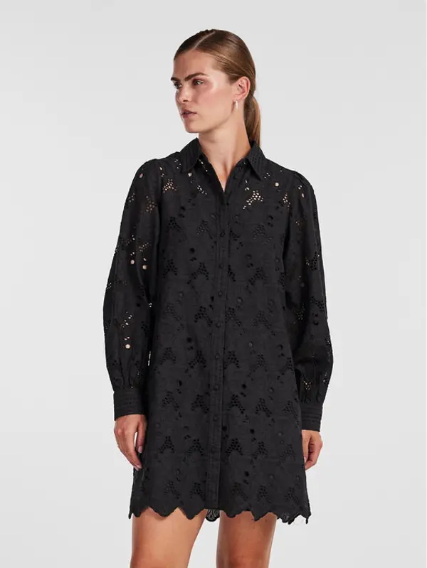 YAS YAS Haljina košulja 26030764 Crna Regular Fit
