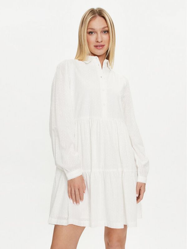 YAS YAS Haljina košulja Tia 26032815 Bijela Regular Fit