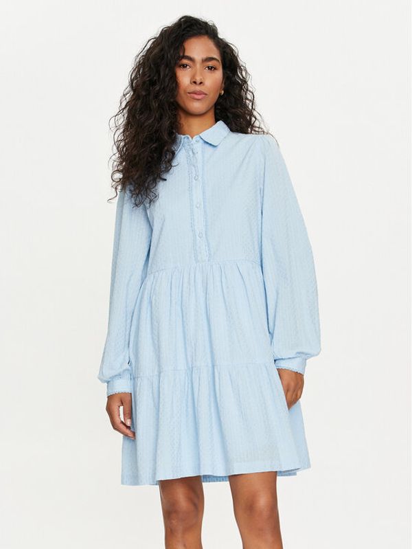 YAS YAS Haljina košulja Tia 26032815 Svijetloplava Regular Fit