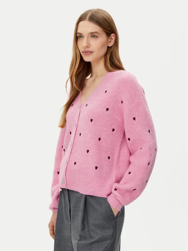 YAS YAS Kardigan Bow 26034899 Ružičasta Regular Fit