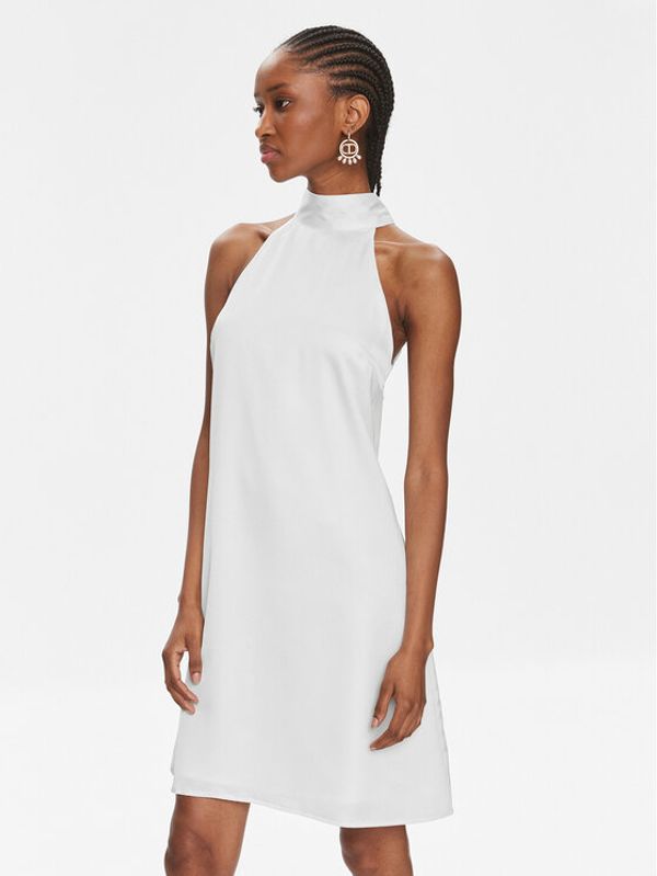 YAS YAS Koktel haljina Dottea 26032326 Bijela Slim Fit