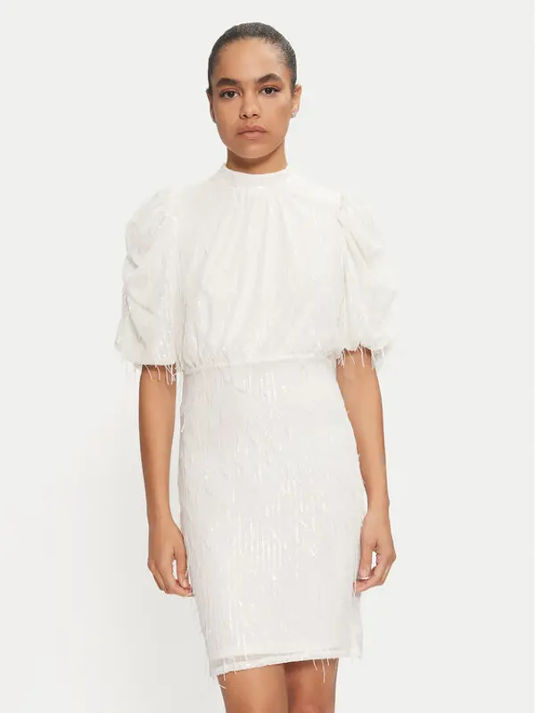 YAS YAS Koktel haljina Elza 26035567 Écru Regular Fit