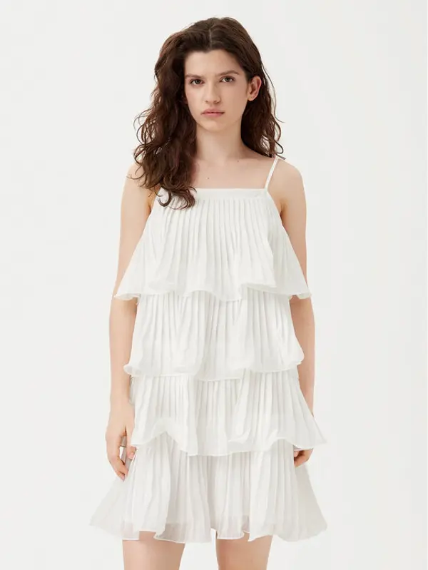 YAS YAS Koktel haljina Lucia 26036503 Bijela Regular Fit