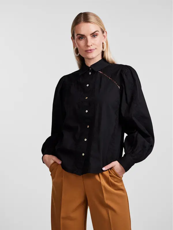 YAS YAS Košulja 26027480 Crna Regular Fit