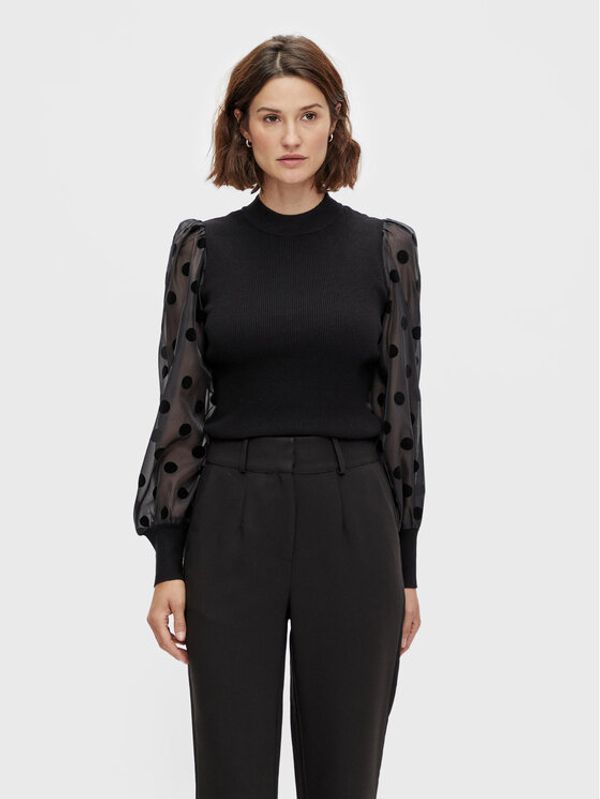 YAS YAS Majica Dotme 26024389 Crna Regular Fit