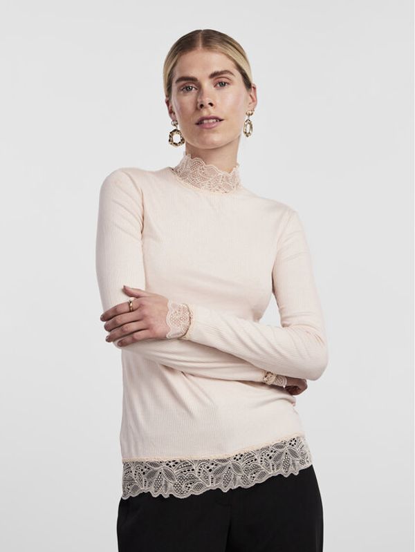 YAS YAS Majica Elle 26024677 Bež Slim Fit