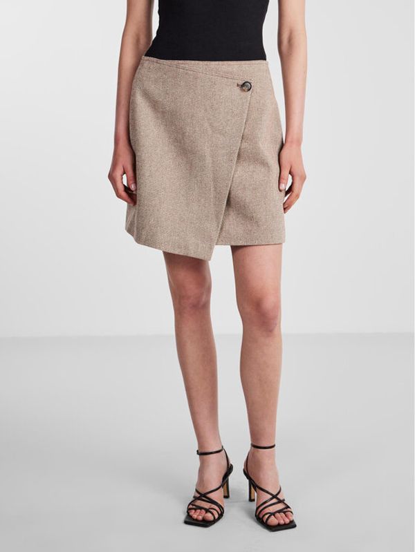 YAS YAS Trapez suknja 26031615 Bež Regular Fit