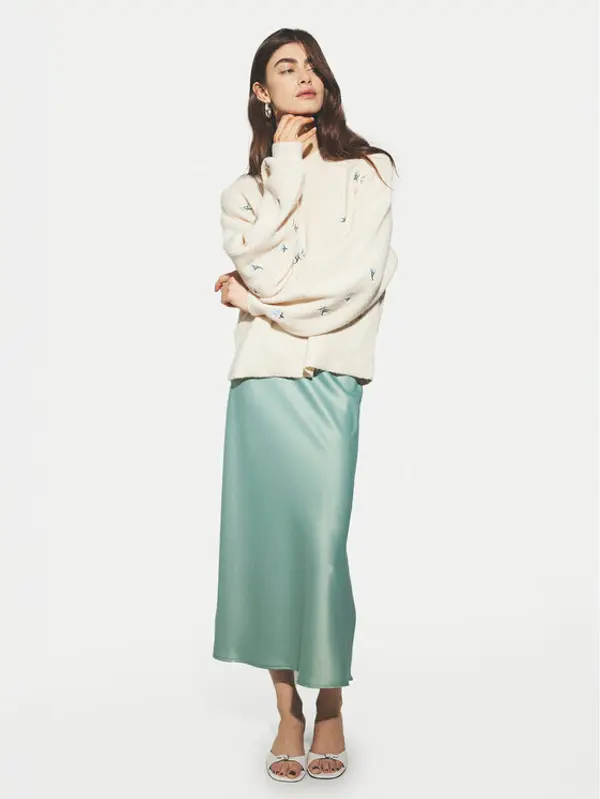 Y.A.S YAS Trapez suknja Pella 26030737 Zelena Regular Fit