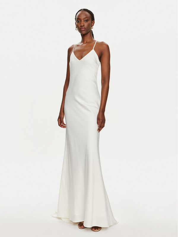 YAS YAS Večernja haljina Dottea 26031922 Bijela Slim Fit