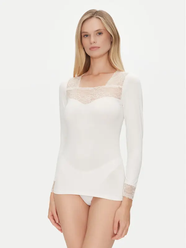 Ysabel Mora Ysabel Mora Spavaćiće 19049 Écru Slim Fit