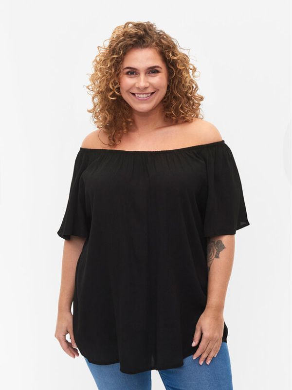 Zizzi Zizzi Majica V00040S Crna Loose Fit