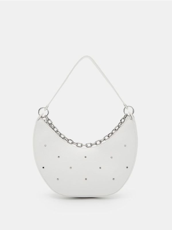 Mohito Mohito - Baguette torba s ukrasnim lancem kao naramenicom - bijela