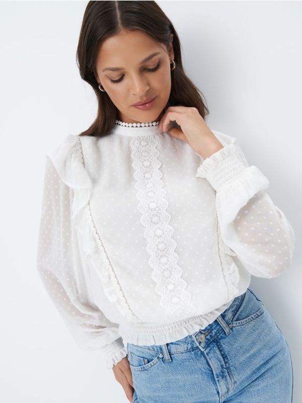 Mohito Mohito - Bijela košulja s volanima - bijela