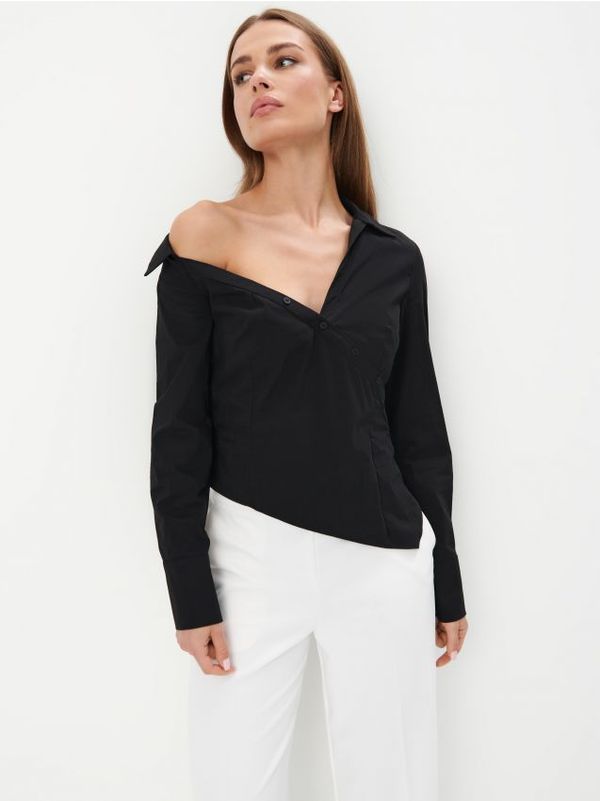 Mohito Mohito - Bluza asimetričnog izreza - crna