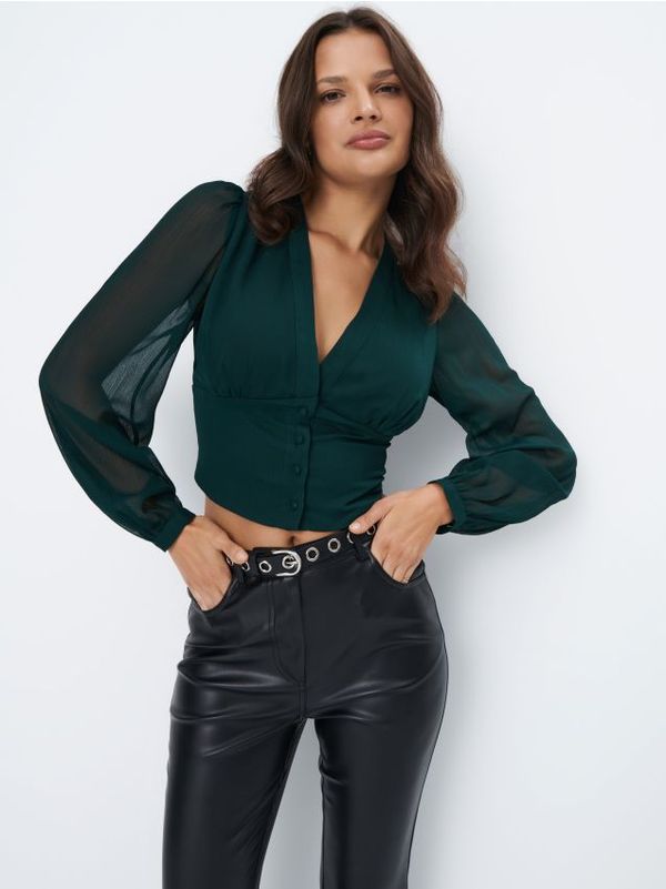 Mohito Mohito - Bluza od šifona - zelena