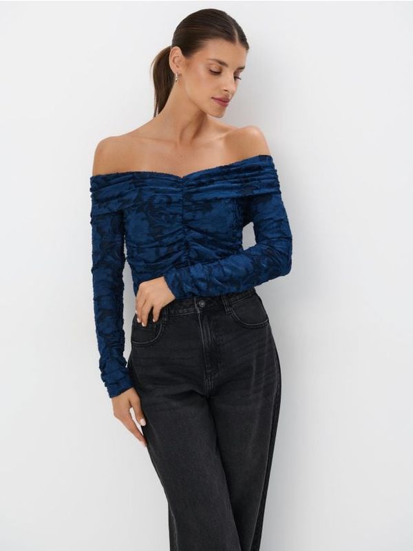 Mohito Mohito - Bluza otvorenih ramena - mornarsko plava