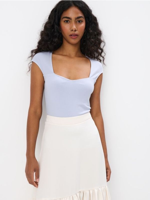 Mohito Mohito - Bluza s izrezom u obliku srca - plava