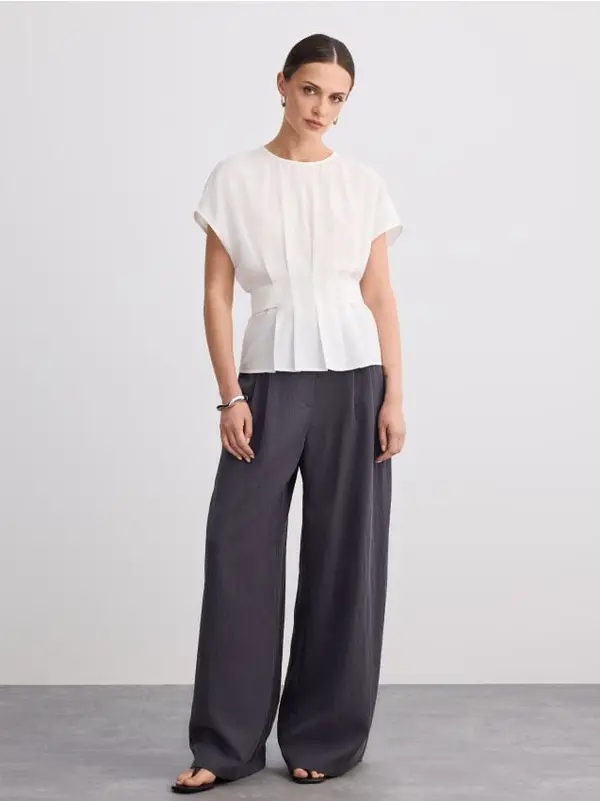 Mohito Mohito - Bluza s kimono rukavima - bijela