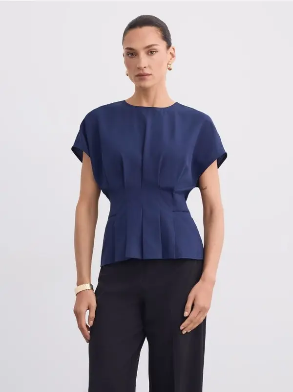 Mohito Mohito - Bluza s kimono rukavima - mornarsko plava