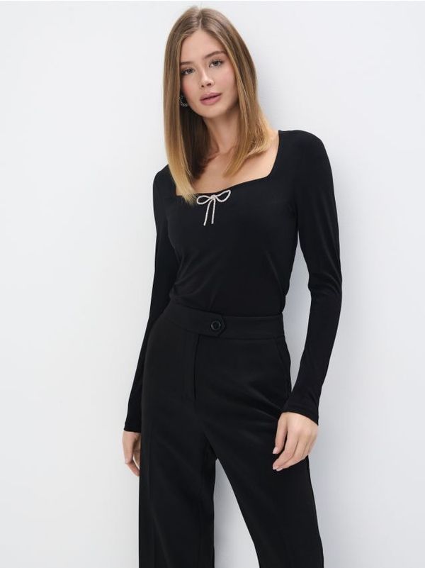 Mohito Mohito - Bluza s mašnom - crna