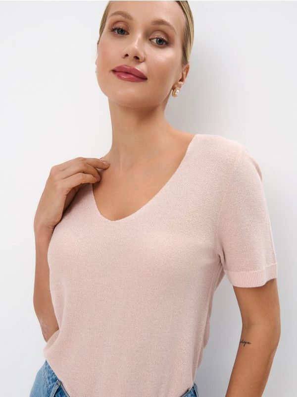 Mohito Mohito - Bluza s metalik nitima - bež