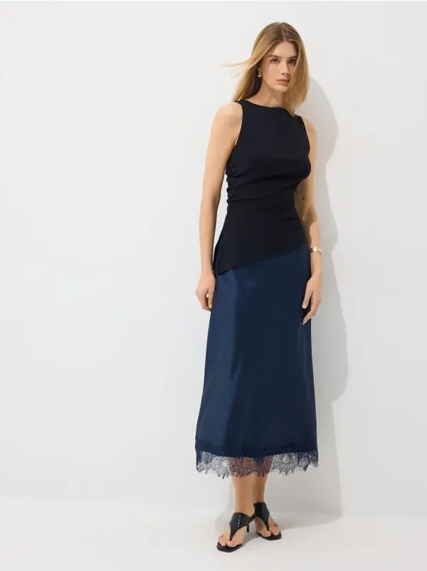 Mohito Mohito - Bluza s naborima - crna