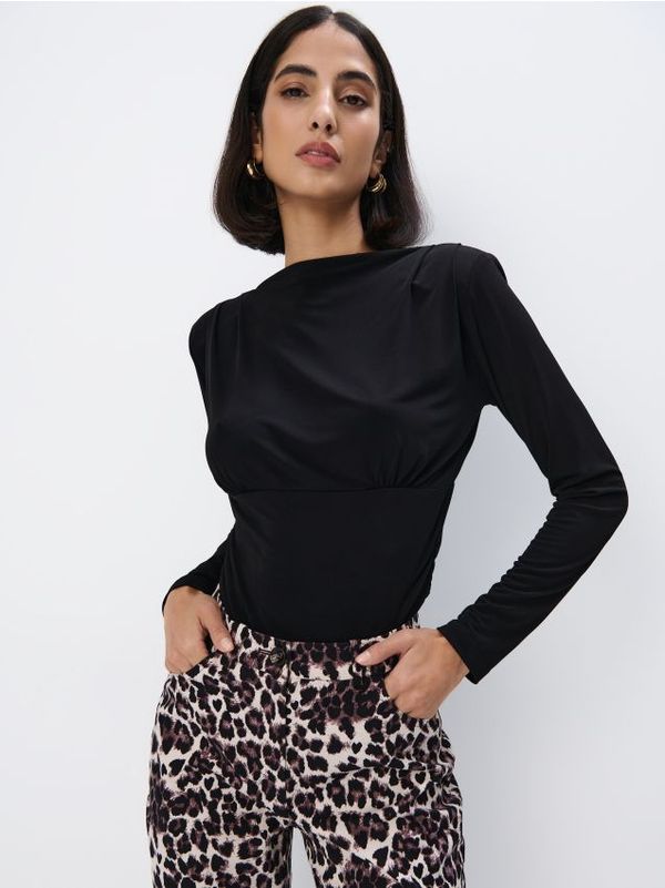 Mohito Mohito - Bluza s naborima - crna